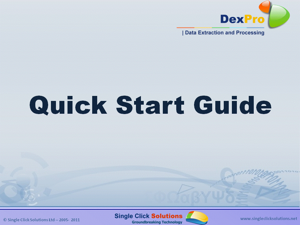 DexPro Quick Start Guide