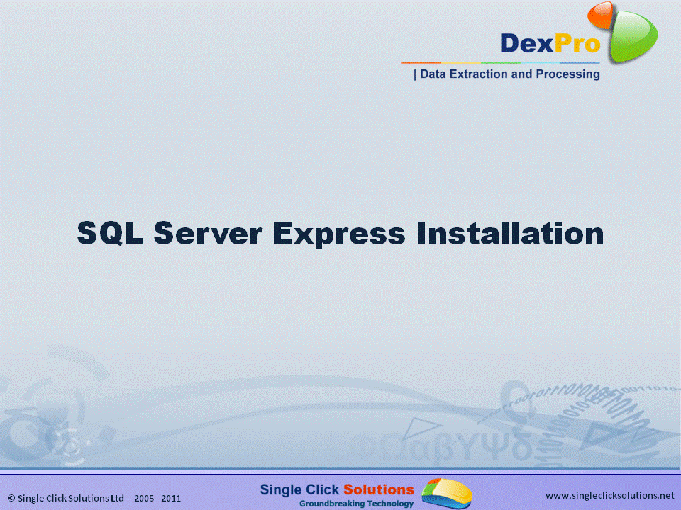 SQL Express Installation